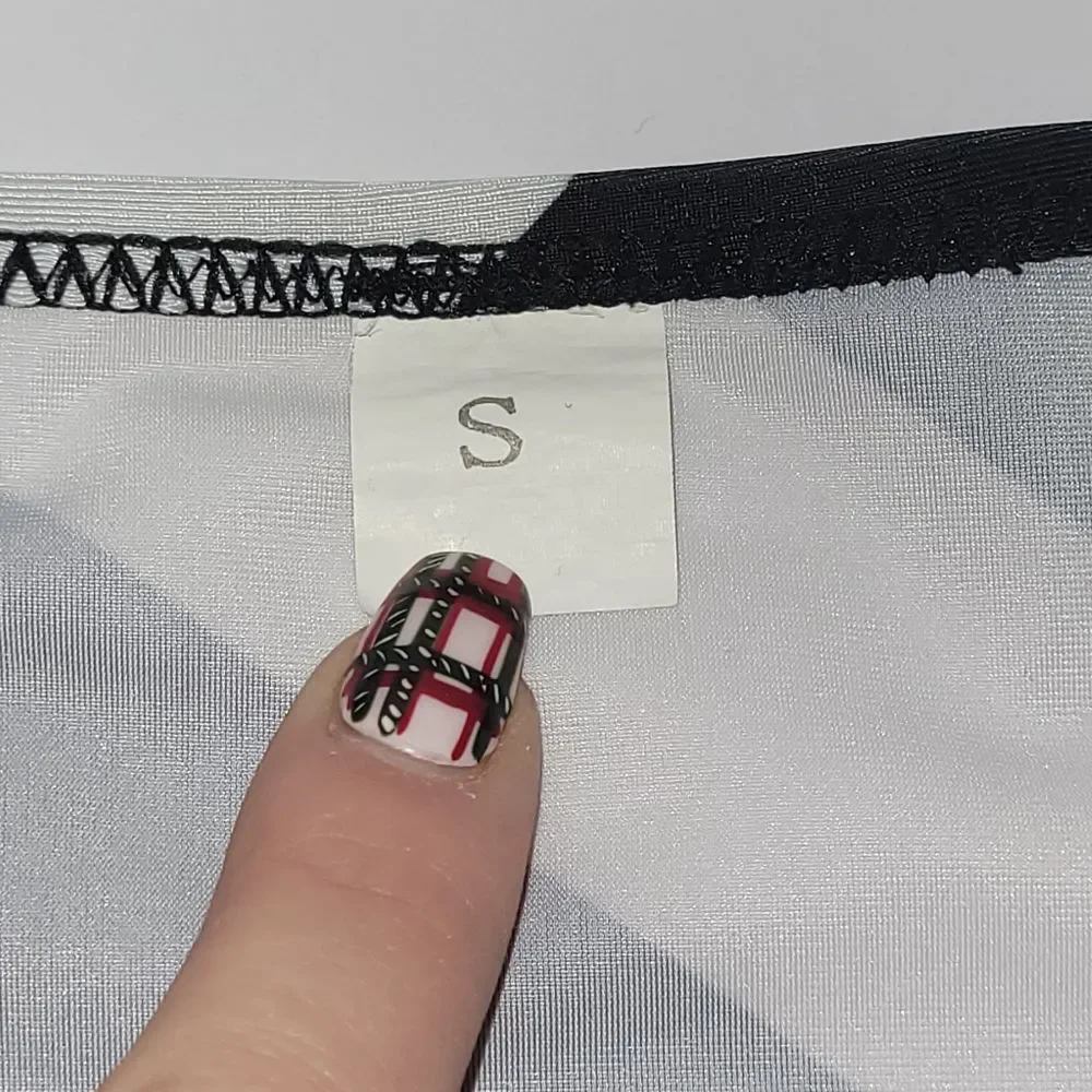 Womens Size Small Black and White Chevron High-Waisted Bikini Bottom